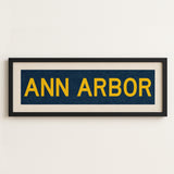 Framed Ann Arbor Navy Bus Scroll - Tejas Country Club
