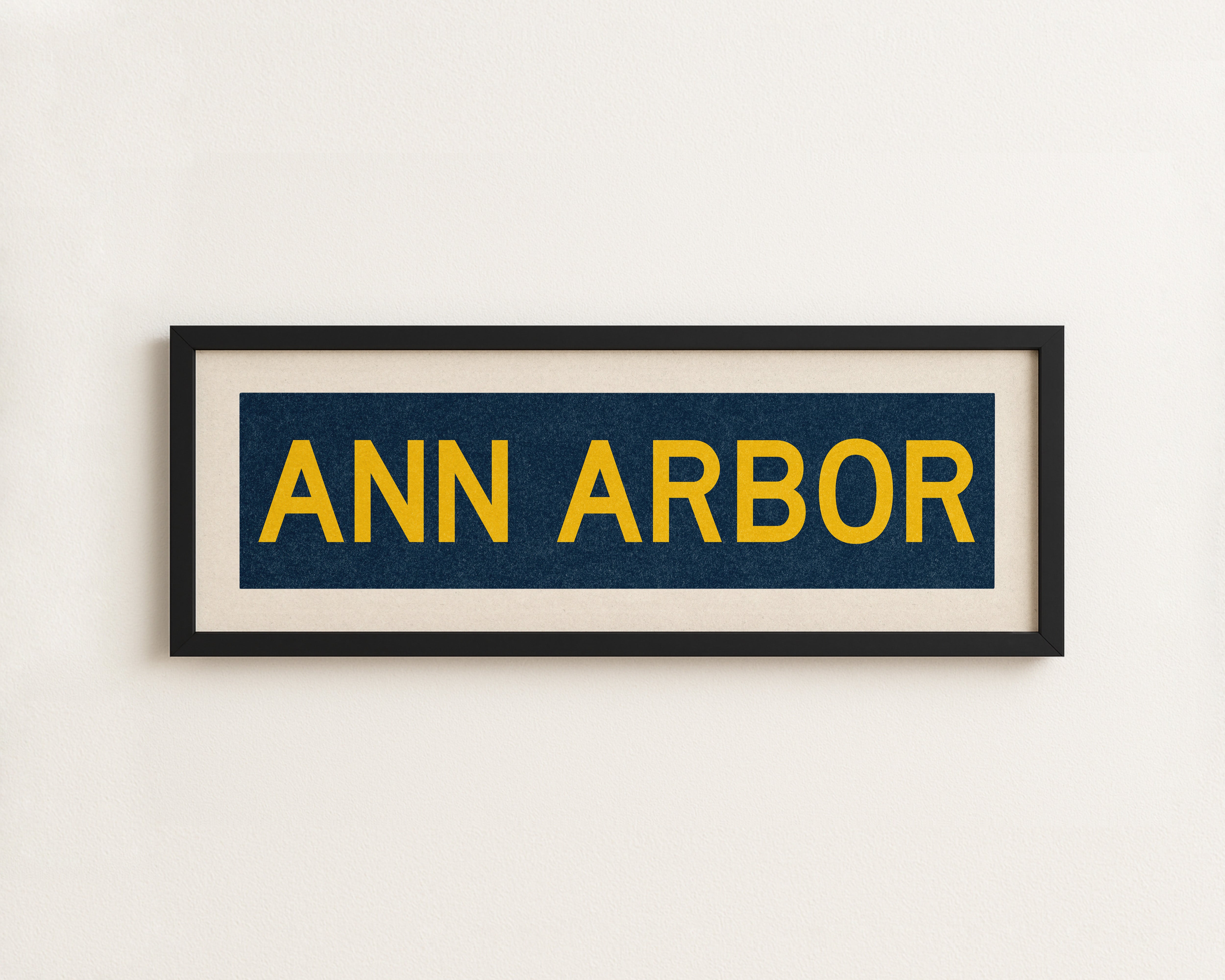 Framed Ann Arbor Navy Bus Scroll - Tejas Country Club