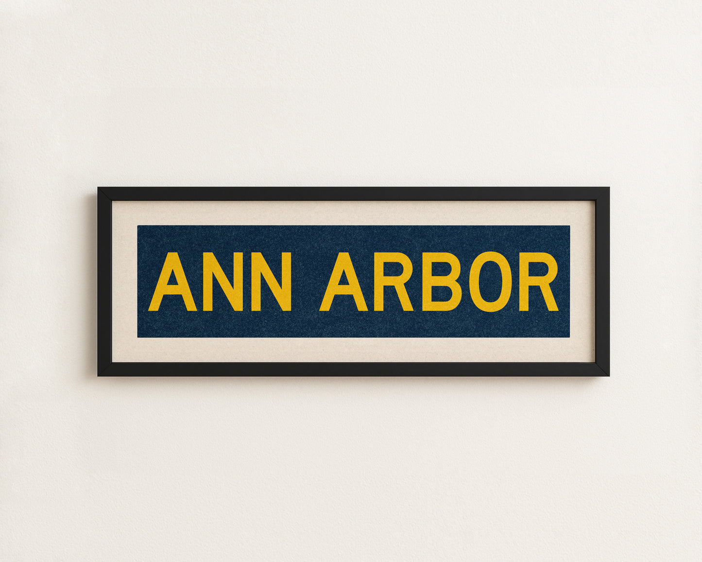 Framed Ann Arbor Navy Bus Scroll