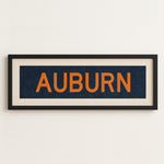 Framed Auburn Navy Bus Scroll - Tejas Country Club