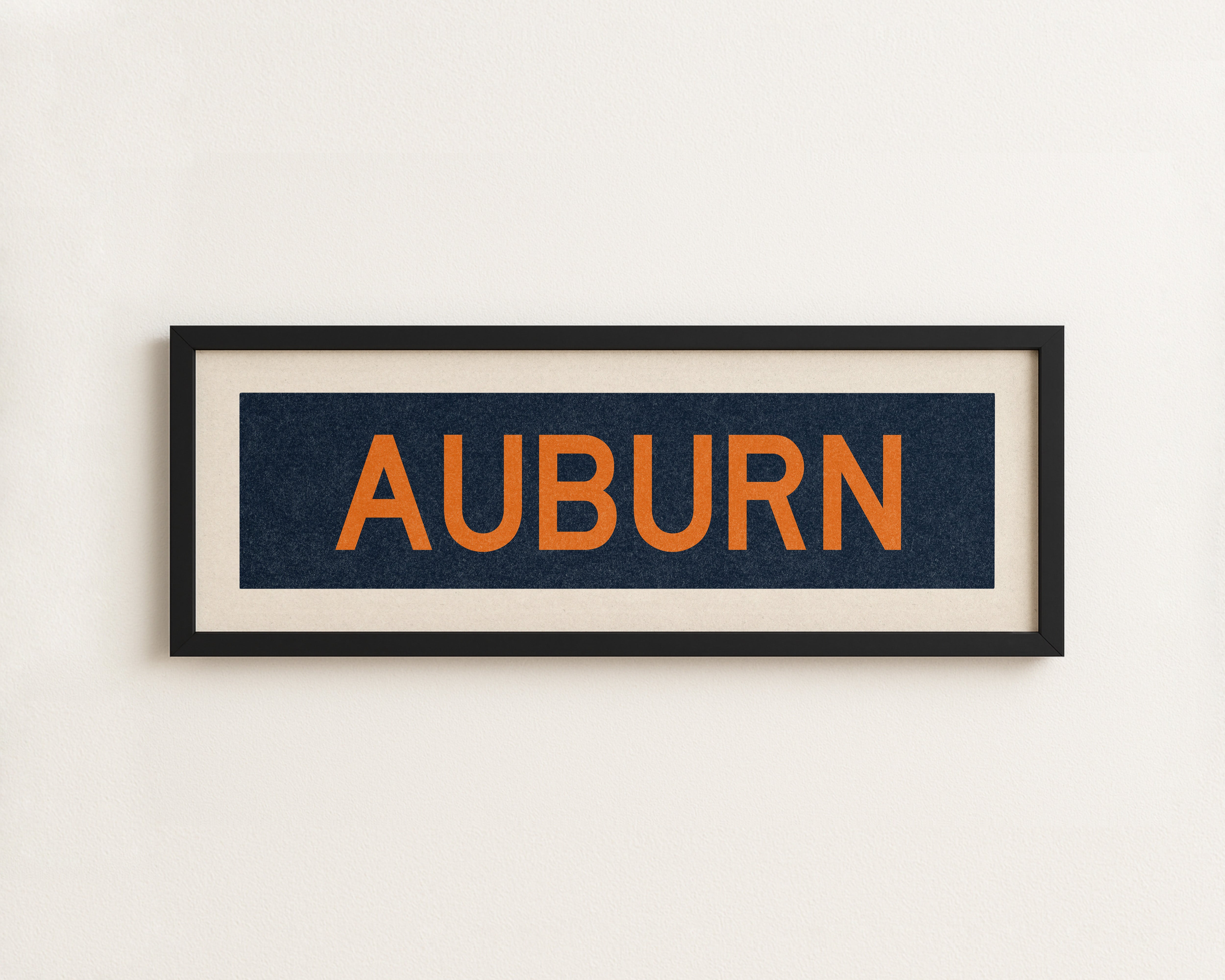 Framed Auburn Navy Bus Scroll - Tejas Country Club