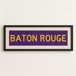 Framed Baton Rouge Purple Bus Scroll - Tejas Country Club