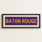 Framed Baton Rouge Purple Bus Scroll - Tejas Country Club