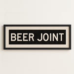 Framed Beer Joint Bus Scroll Sign - Tejas Country Club