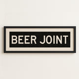 Framed Beer Joint Bus Scroll Sign - Tejas Country Club