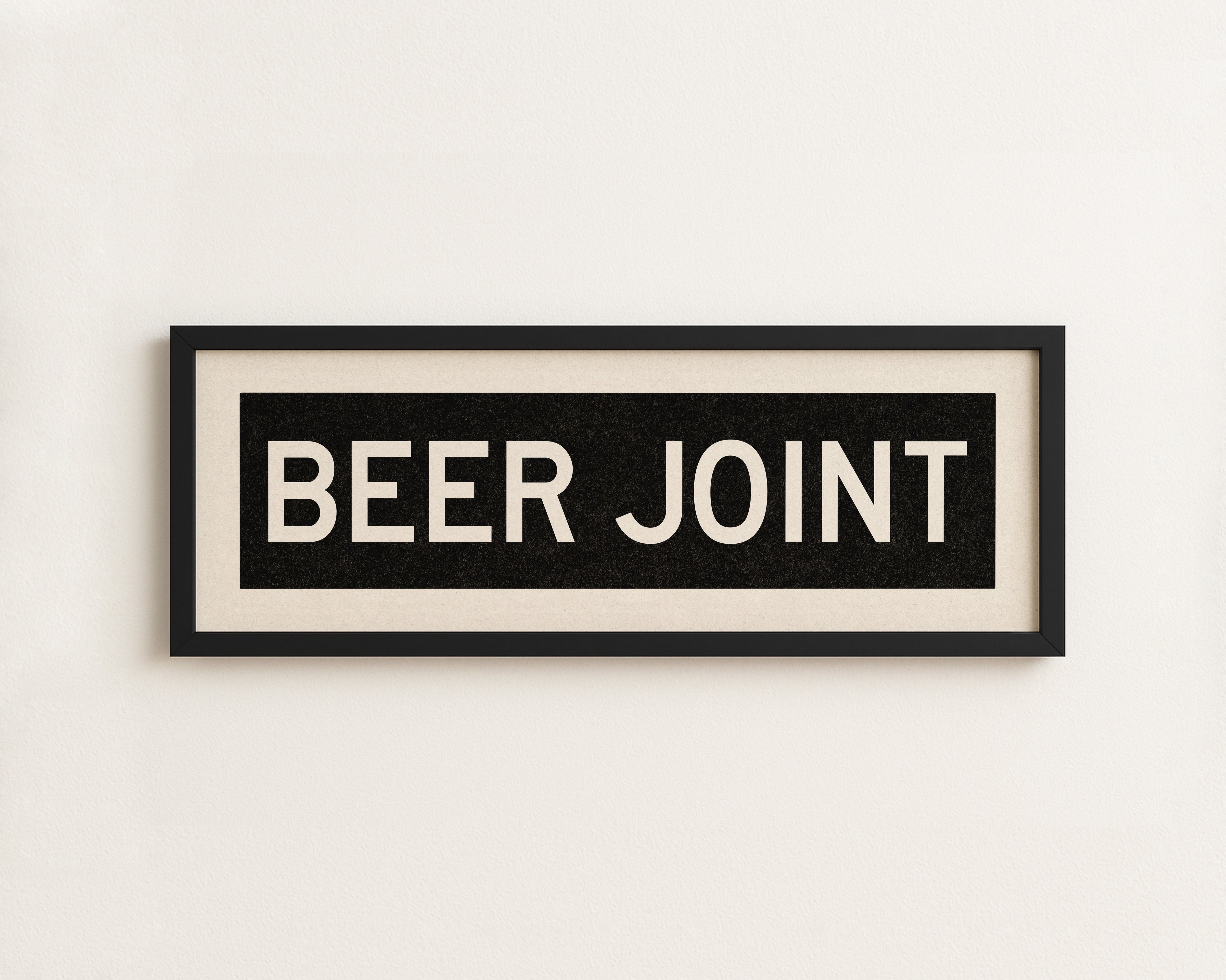 Framed Beer Joint Bus Scroll Sign - Tejas Country Club