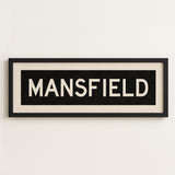 Framed Mansfield Bus Scroll Sign - Tejas Country Club