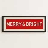 Framed Merry & Bright Red Christmas Art Print - Tejas Country Club