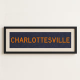 Framed Charlottesville Blue Bus Scroll - Tejas Country Club