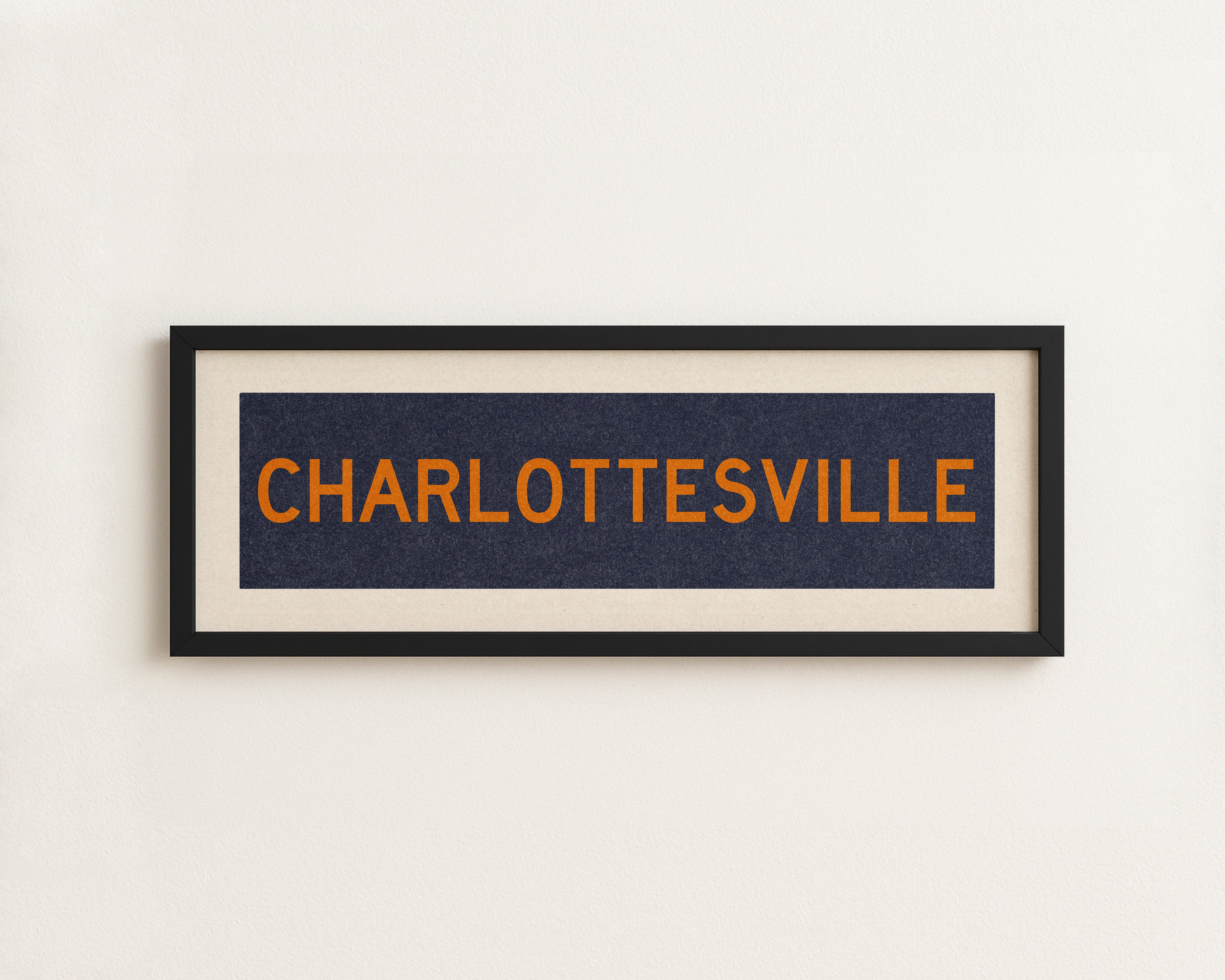 Framed Charlottesville Blue Bus Scroll - Tejas Country Club