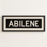 Framed Abilene Bus Scroll Sign - Tejas Country Club