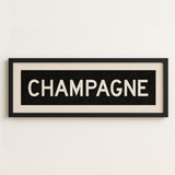 Framed Champagne Bus Scroll Sign