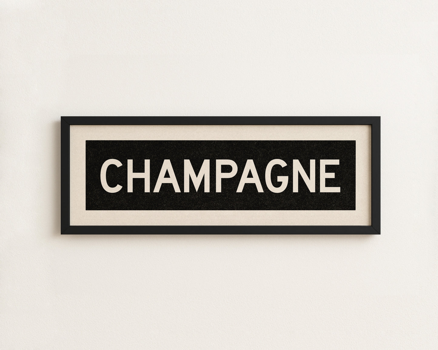 Framed Champagne Bus Scroll Sign