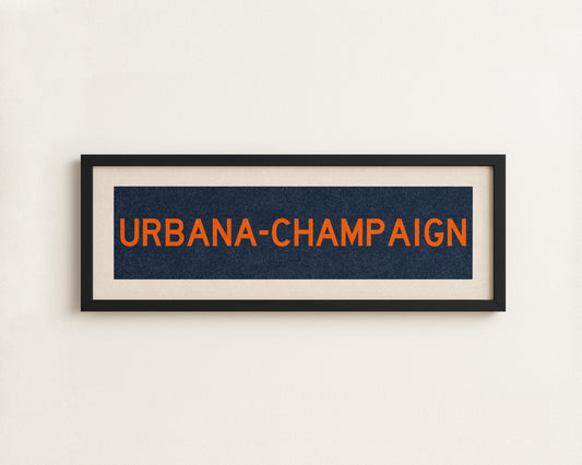 Framed Urbana-Champaign Navy Bus Scroll