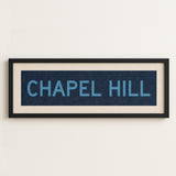 Framed Chapel Hill Blue Bus Scroll - Tejas Country Club