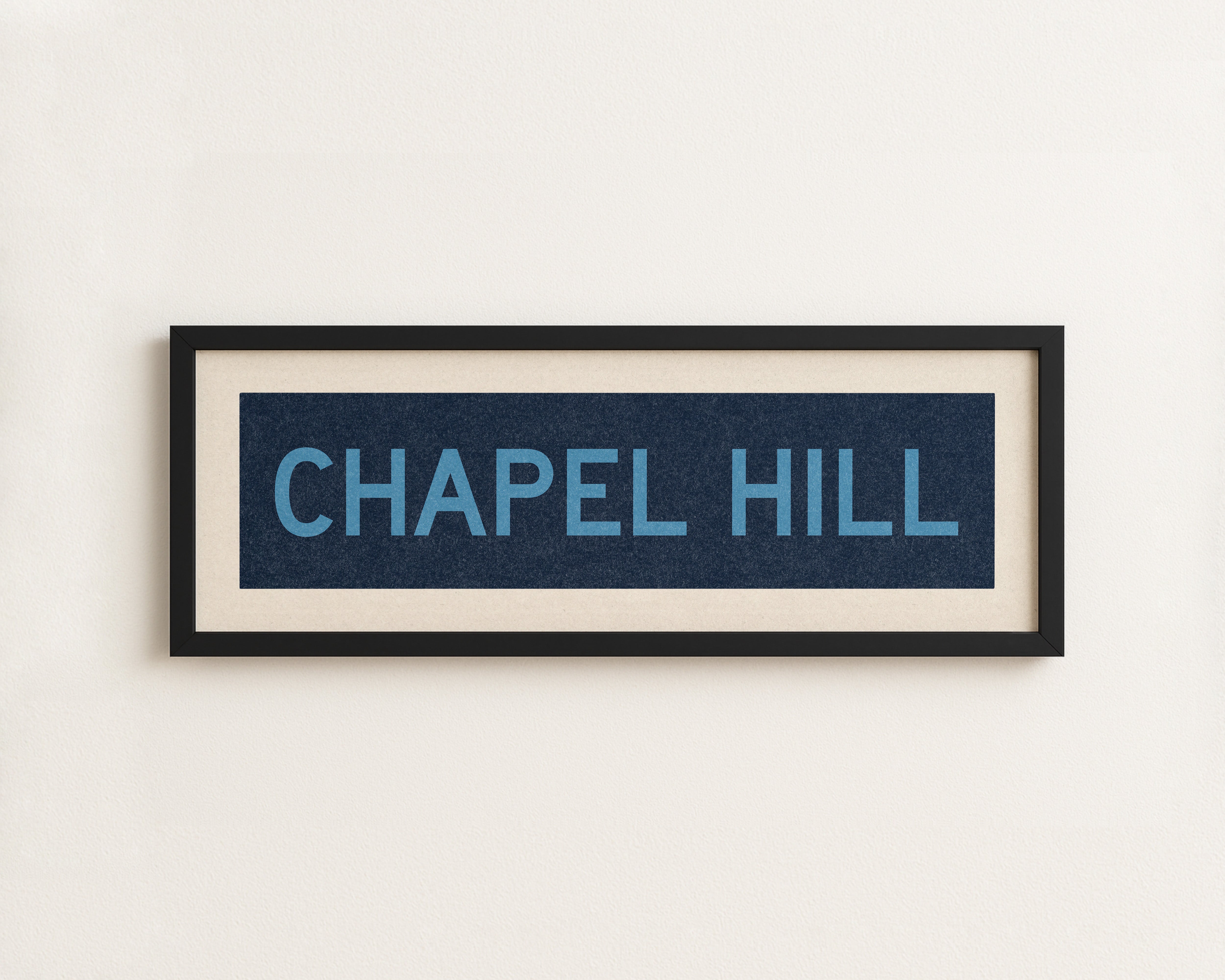 Framed Chapel Hill Blue Bus Scroll - Tejas Country Club