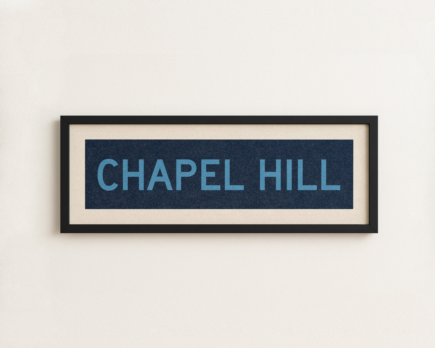 Framed Chapel Hill Blue Bus Scroll