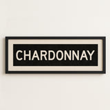 Framed Chardonnay Bus Scroll Sign
