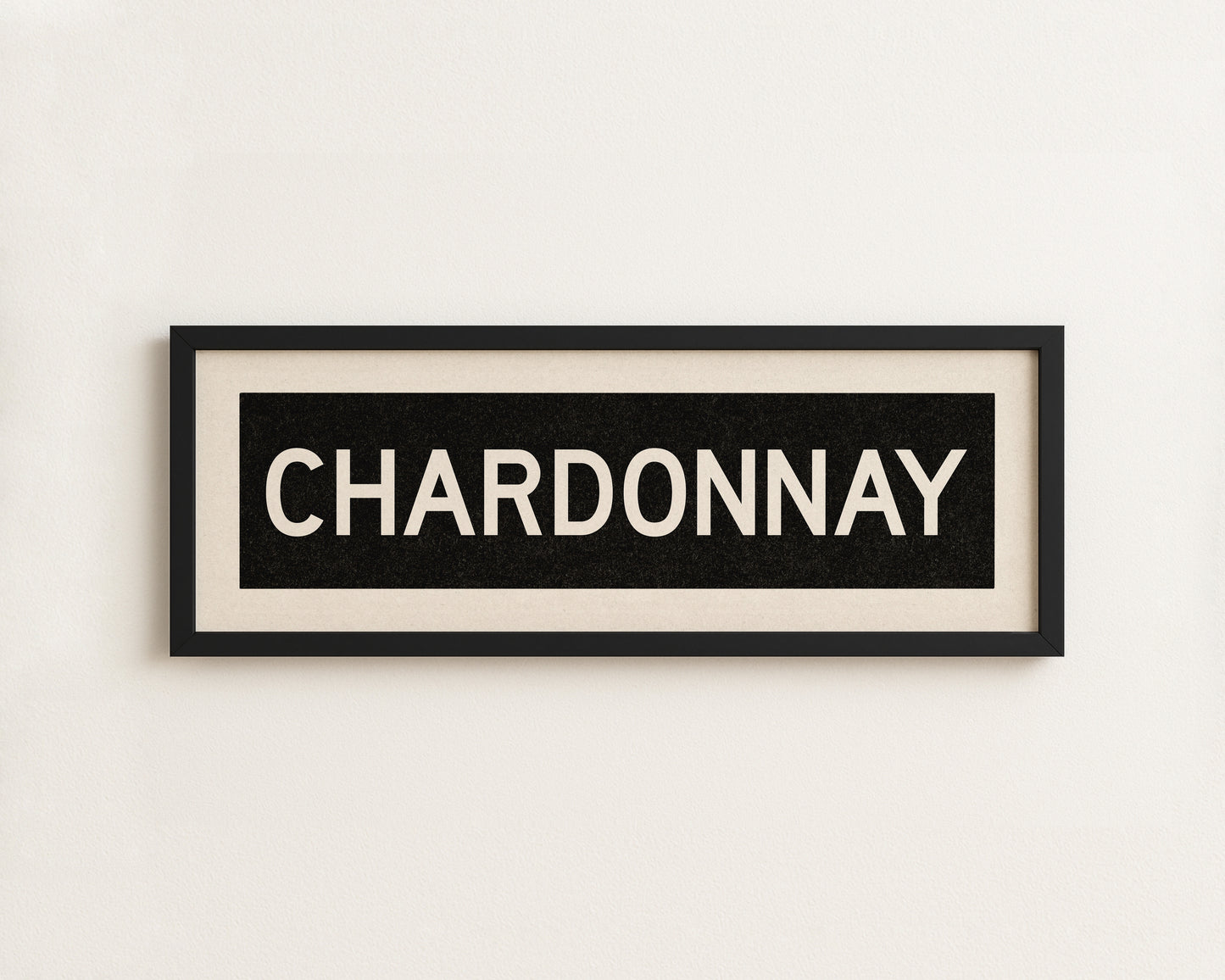 Framed Chardonnay Bus Scroll Sign