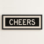 Framed Cheers Bus Scroll Sign - Tejas Country Club