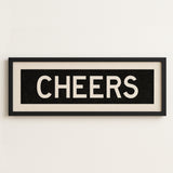 Framed Cheers Bus Scroll Sign - Tejas Country Club