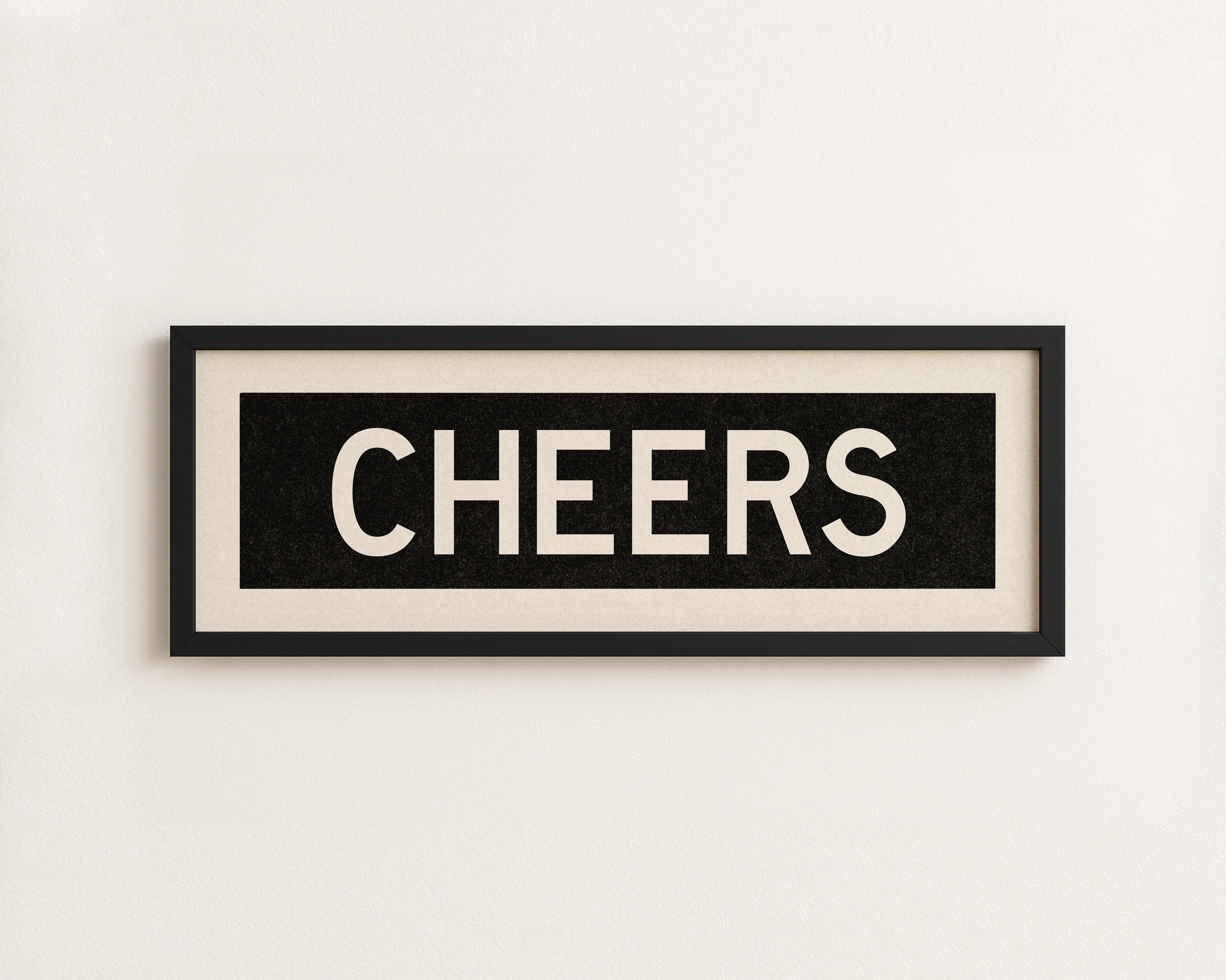 Framed Cheers Bus Scroll Sign - Tejas Country Club