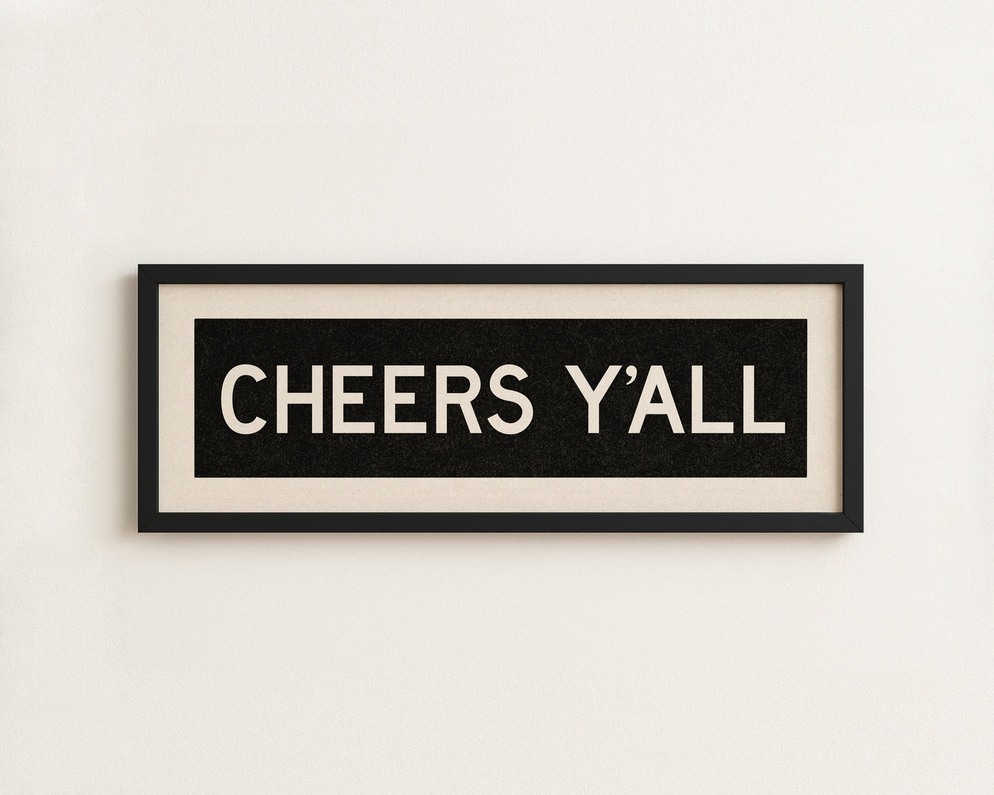 Framed Cheers Y'all Bus Scroll Sign