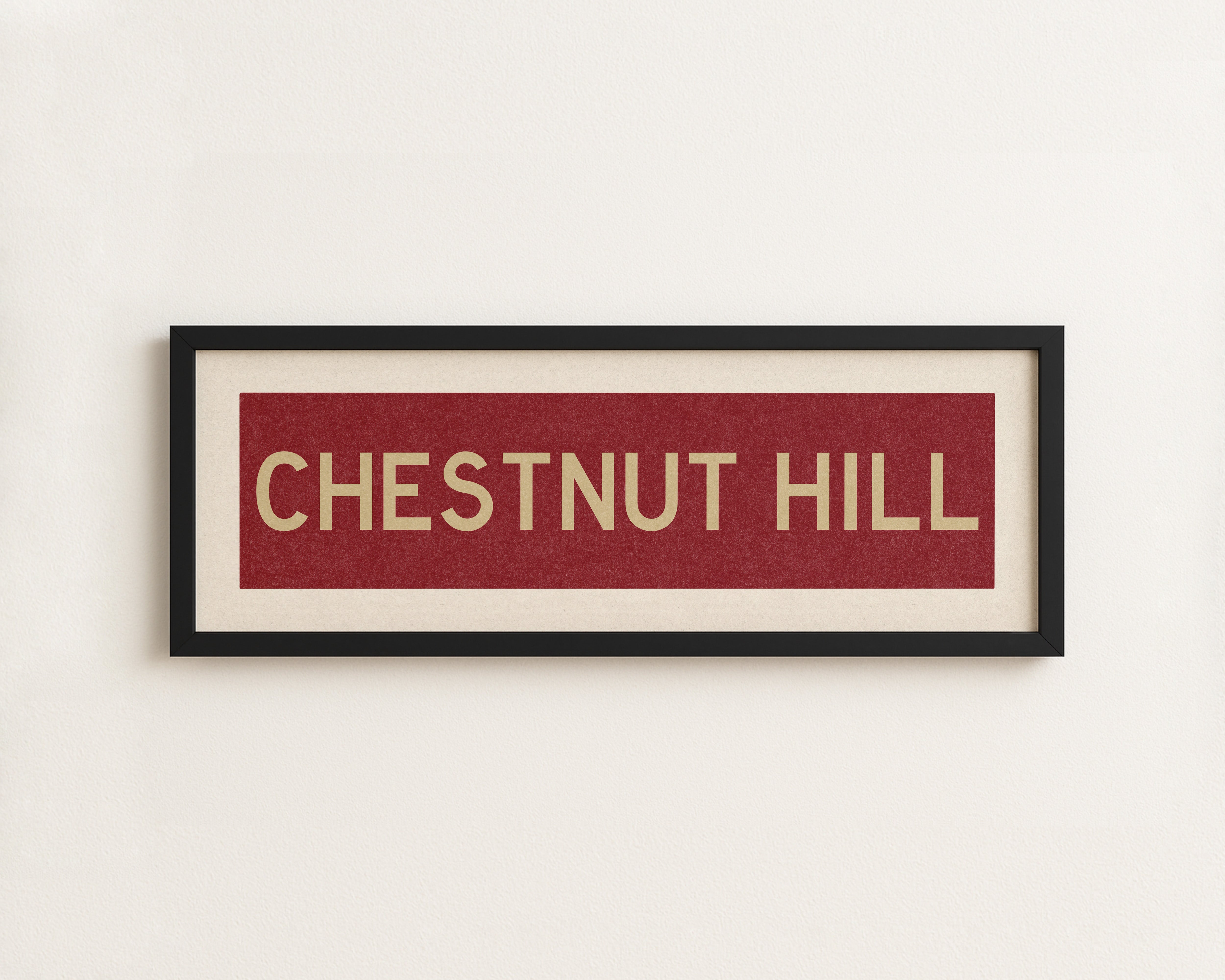 Framed Chestnut Hill Cardinal and Gold Bus Scroll - Tejas Country Club