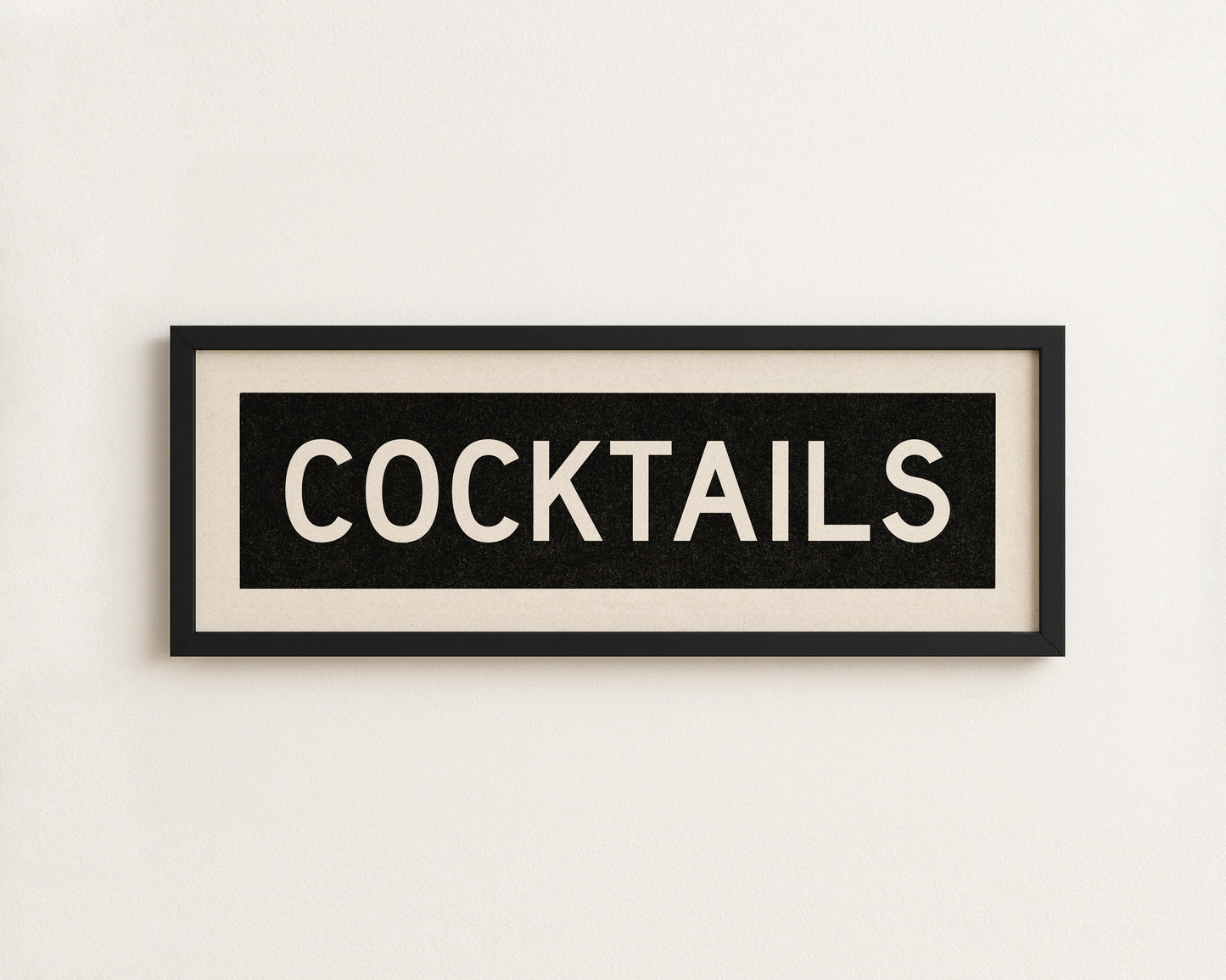 Framed Cocktails Bus Scroll Sign