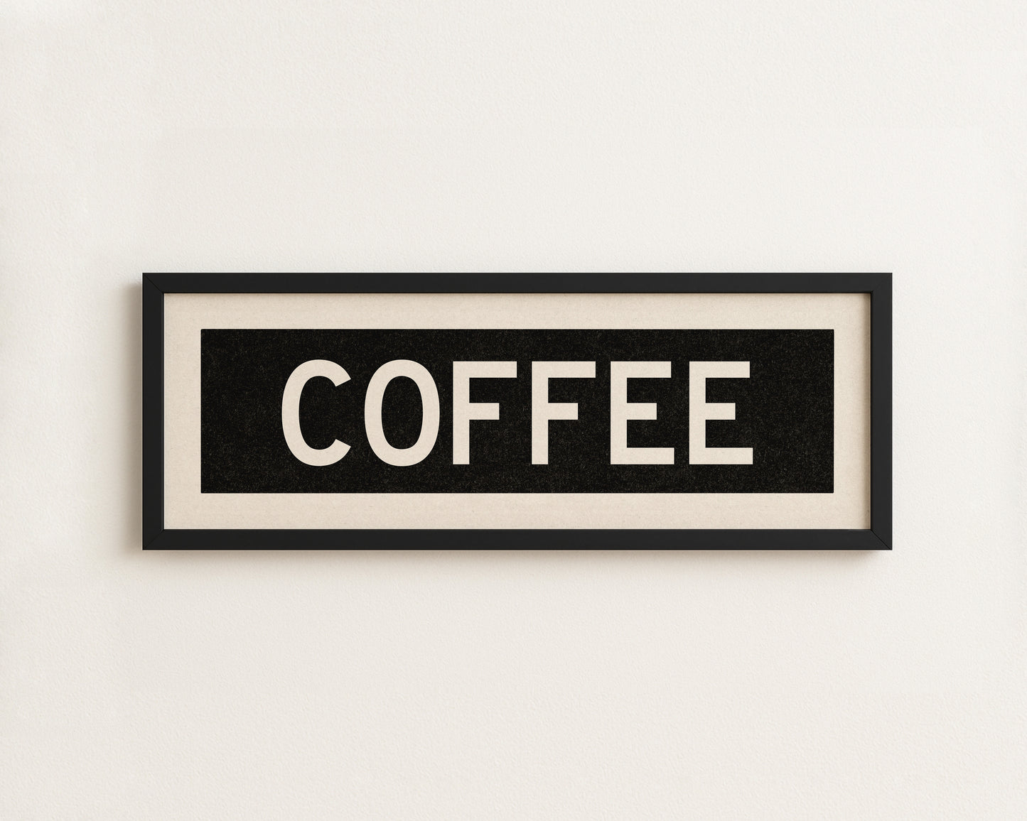 Framed Coffee Bus Scroll Sign