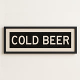 Framed Cold Beer Bus Scroll Sign - Tejas Country Club