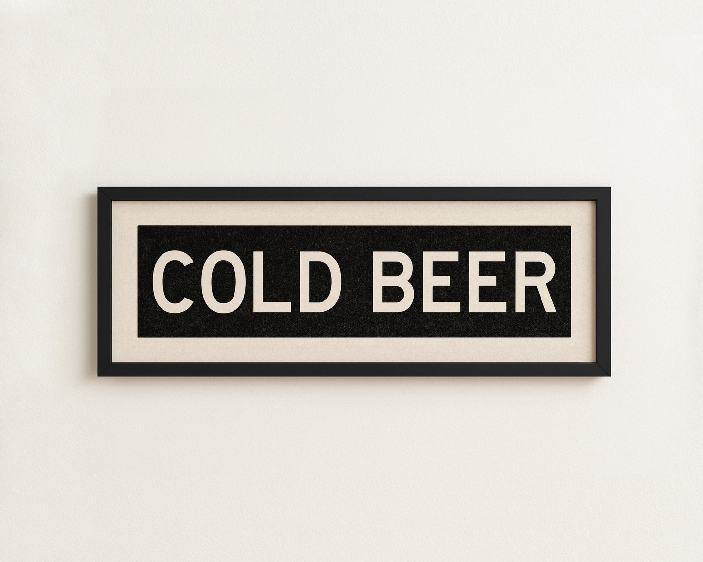 Framed Cold Beer Bus Scroll Sign