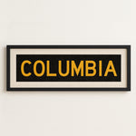 Framed Columbia Black and Gold Bus Scroll - Tejas Country Club