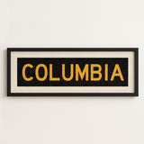 Framed Columbia Black and Gold Bus Scroll - Tejas Country Club