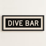 Framed Dive Bar Bus Scroll Sign - Tejas Country Club