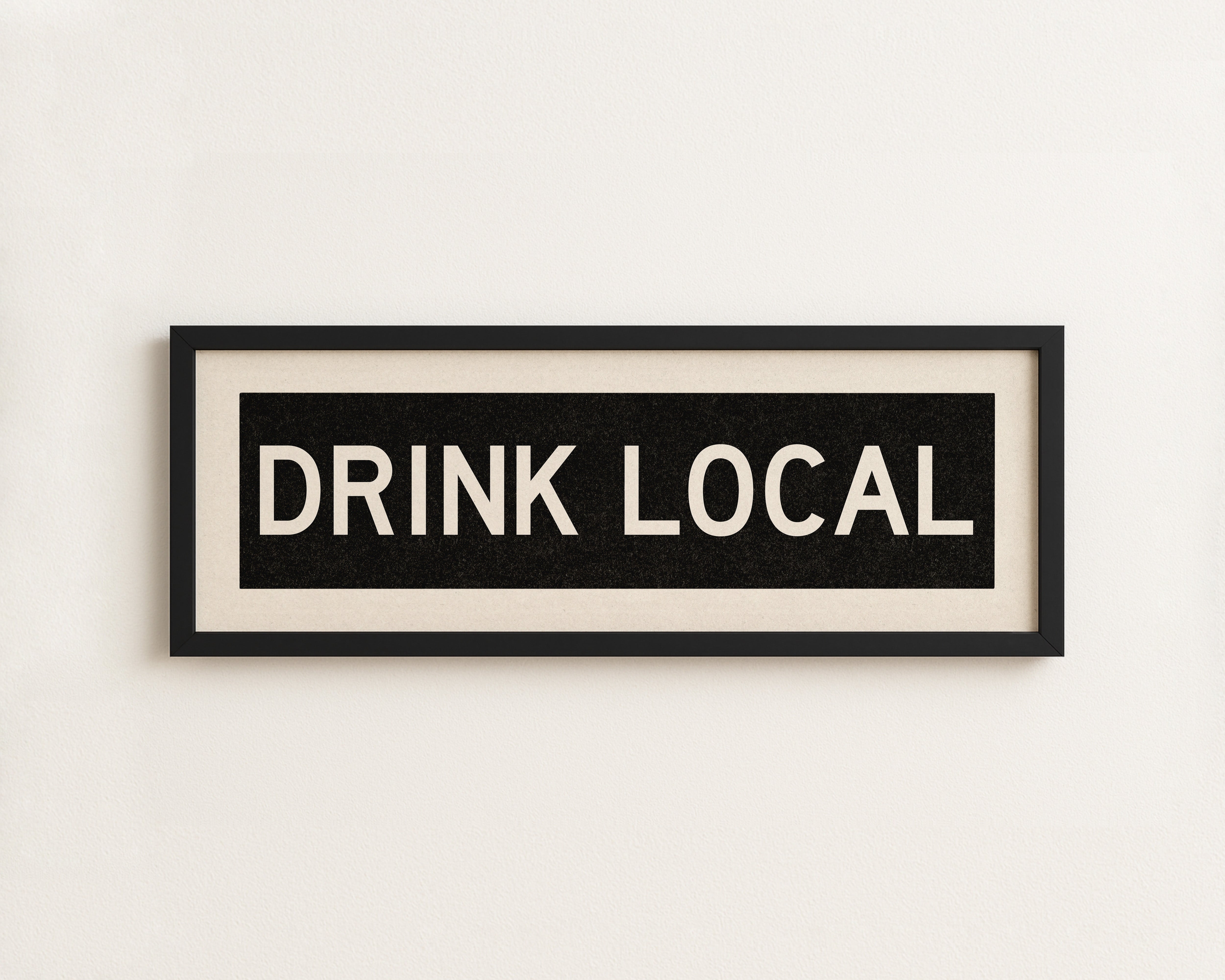 Framed Drink Local Bus Scroll Sign - Tejas Country Club