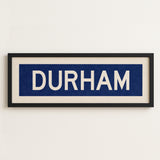Framed Durham Blue Bus Scroll - Tejas Country Club