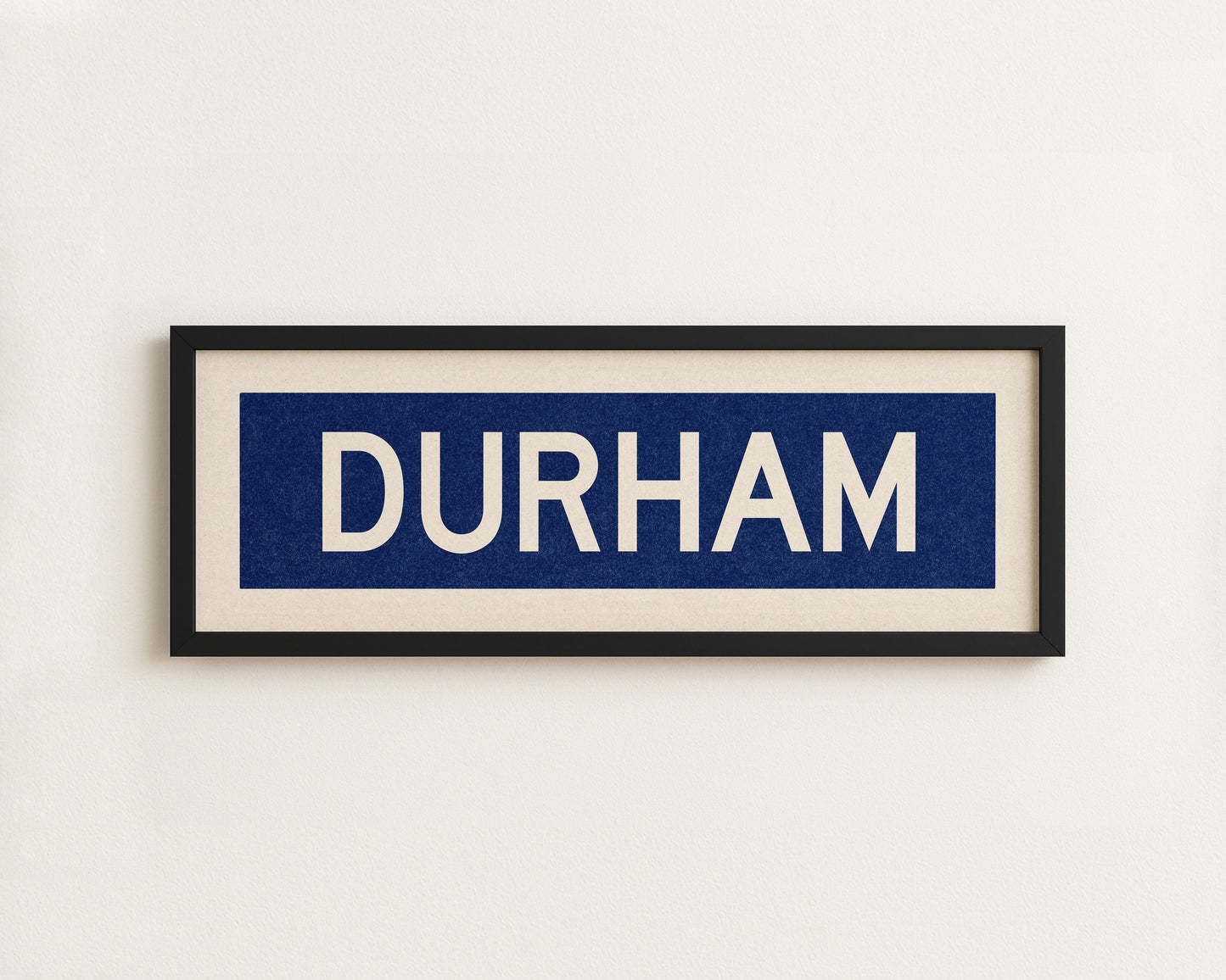 Framed Durham Blue Bus Scroll