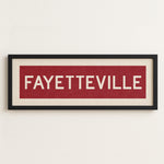 Framed Fayetteville Red Bus Scroll - Tejas Country Club