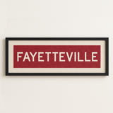 Framed Fayetteville Red Bus Scroll - Tejas Country Club