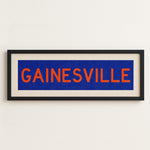 Framed Gainesville Blue Bus Scroll - Tejas Country Club