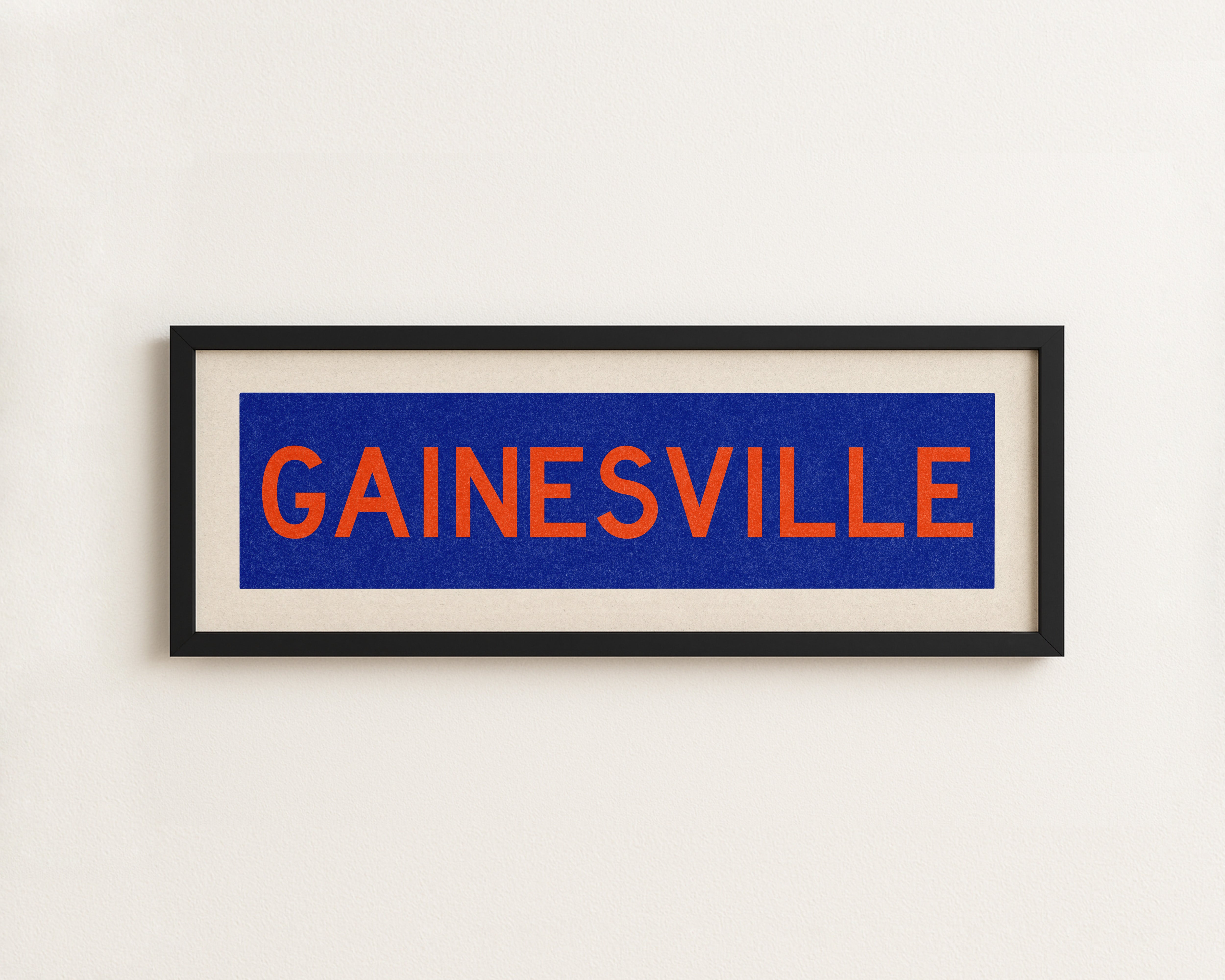 Framed Gainesville Blue Bus Scroll - Tejas Country Club