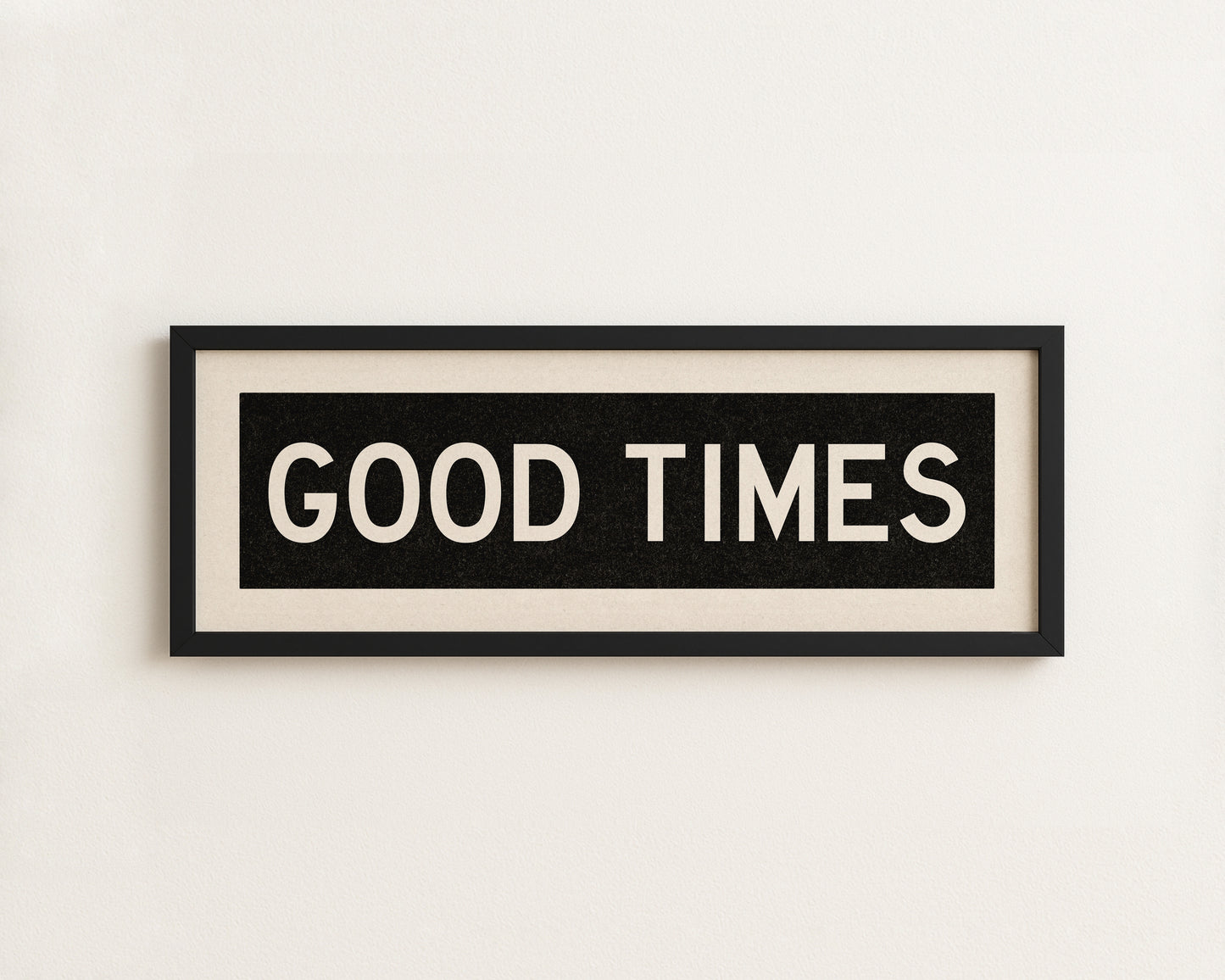 Framed Good Times Bus Scroll Sign