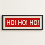 Framed Ho! Ho! Ho! Red Christmas Art Print - Tejas Country Club