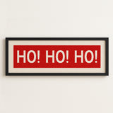 Framed Ho! Ho! Ho! Red Christmas Art Print - Tejas Country Club