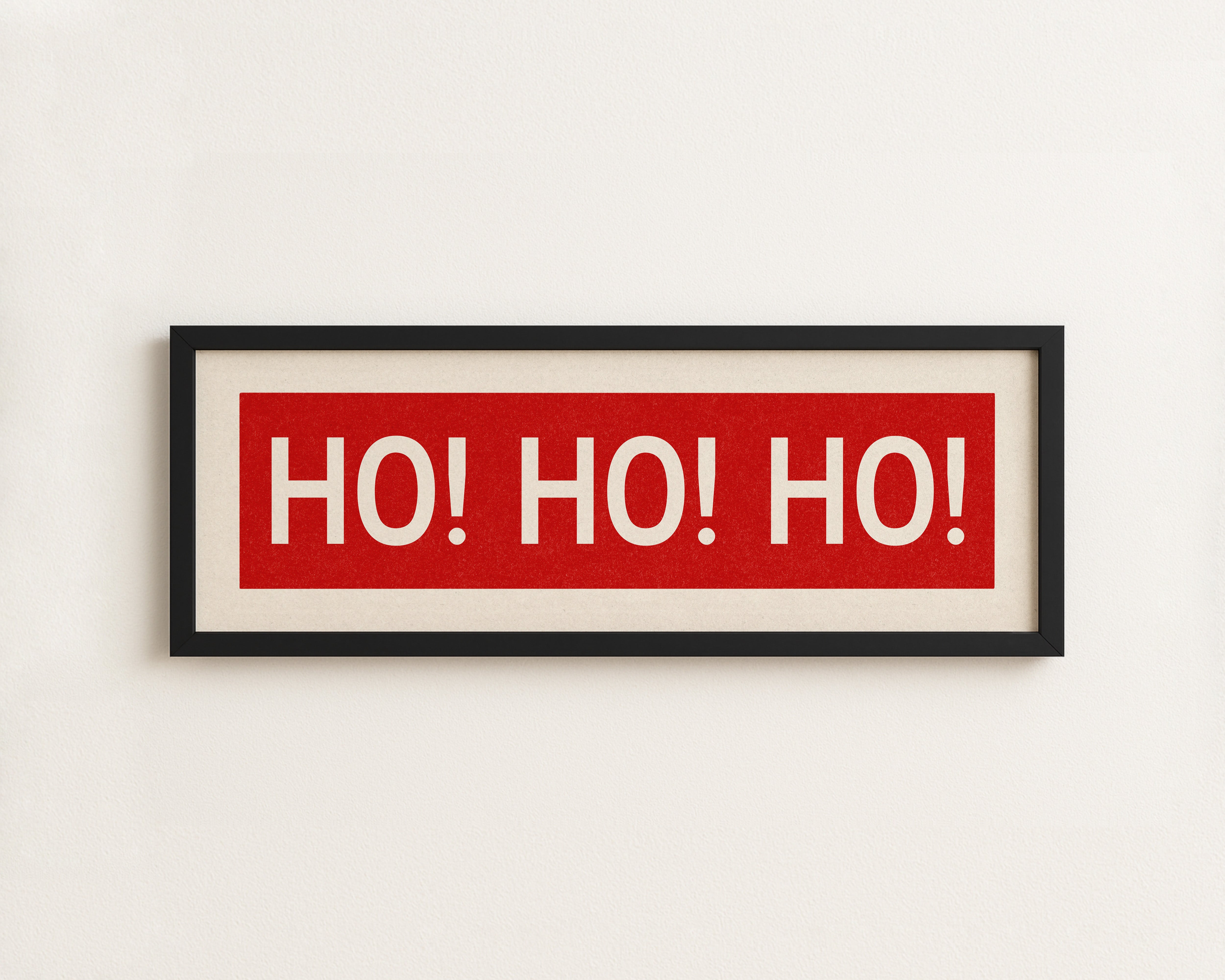 Framed Ho! Ho! Ho! Red Christmas Art Print - Tejas Country Club