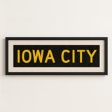 Framed Iowa City Black and Gold Bus Scroll - Tejas Country Club
