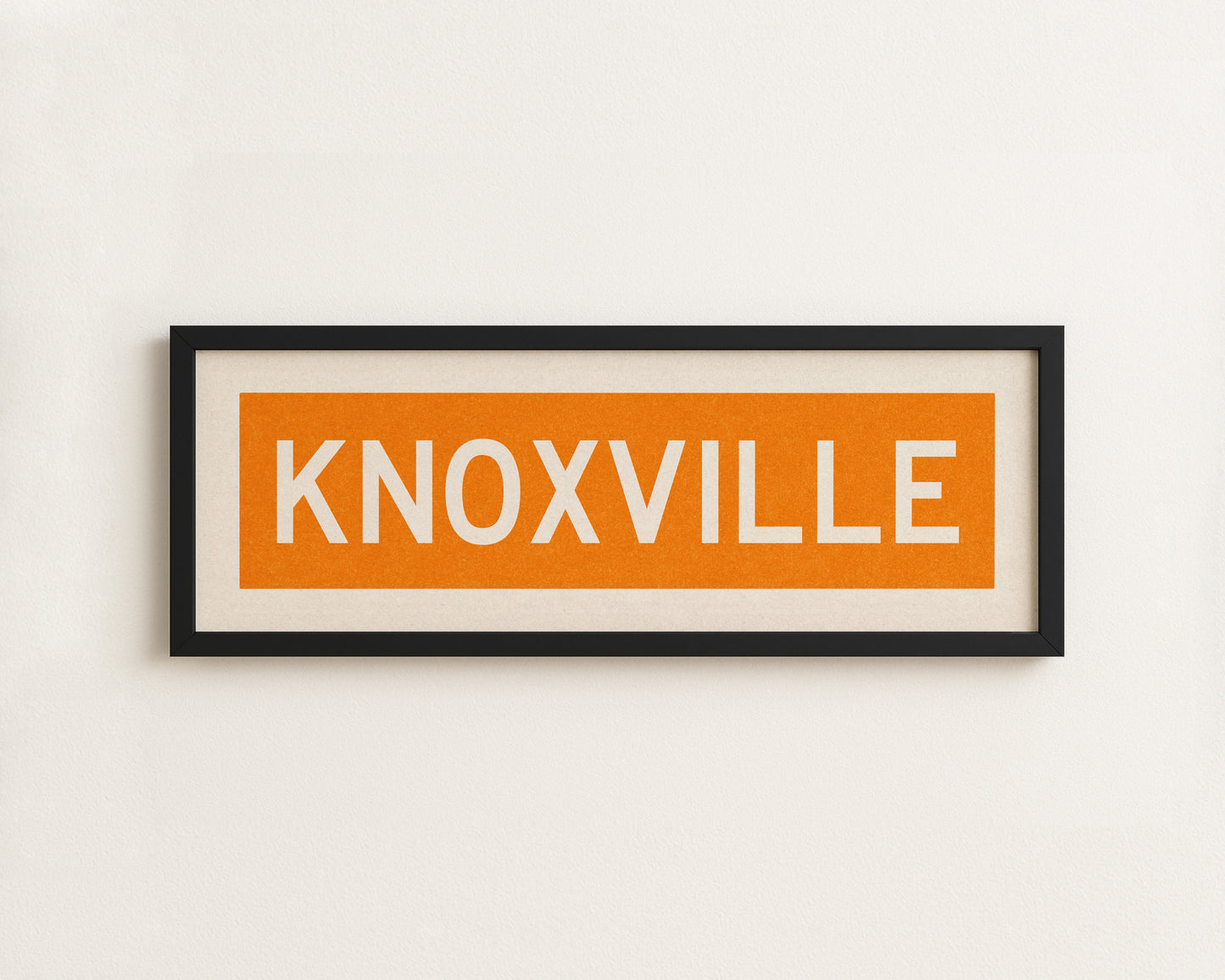 Framed Knoxville Orange Bus Scroll