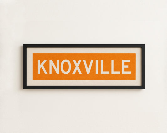 Framed Knoxville Orange Bus Scroll