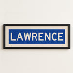 Framed Lawrence Blue Bus Scroll - Tejas Country Club